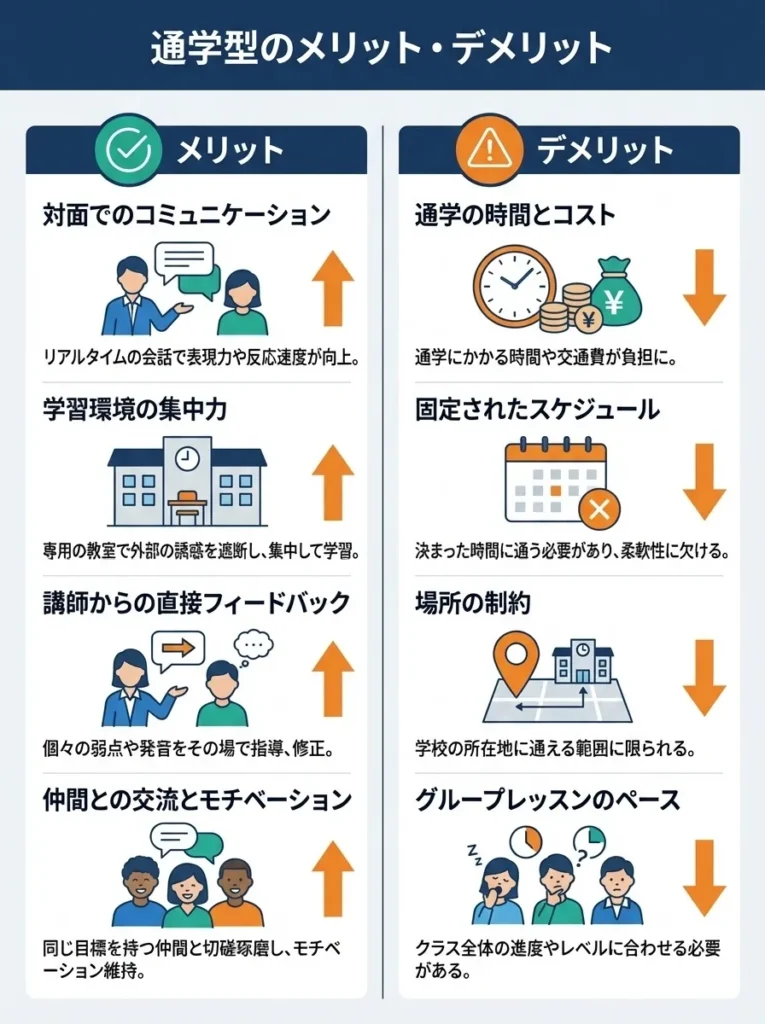 通学型のメリット・デメリット