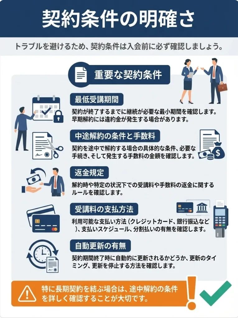 7. 契約条件の明確さ