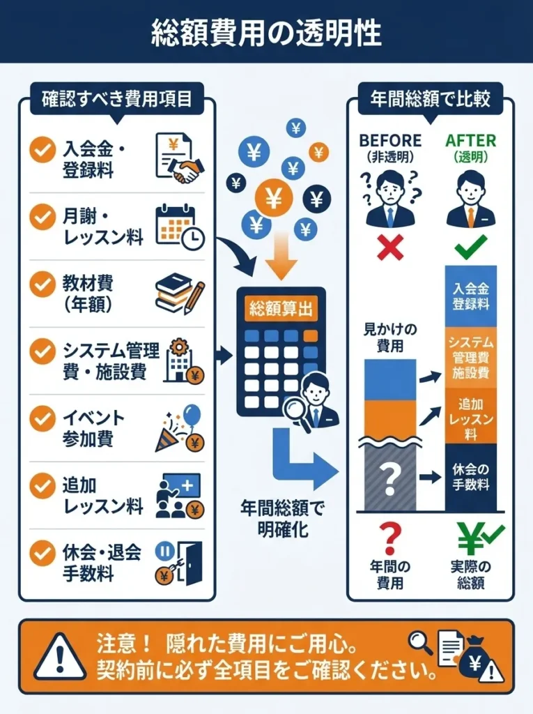 1. 総額費用の透明性