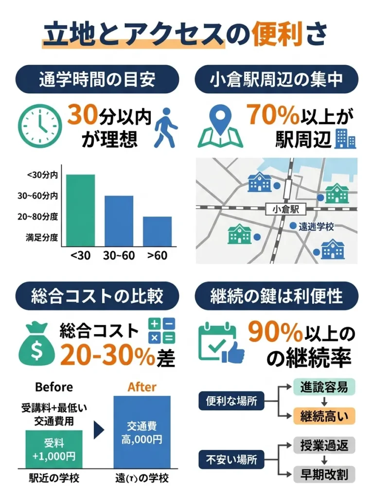 立地とアクセスの便利さ