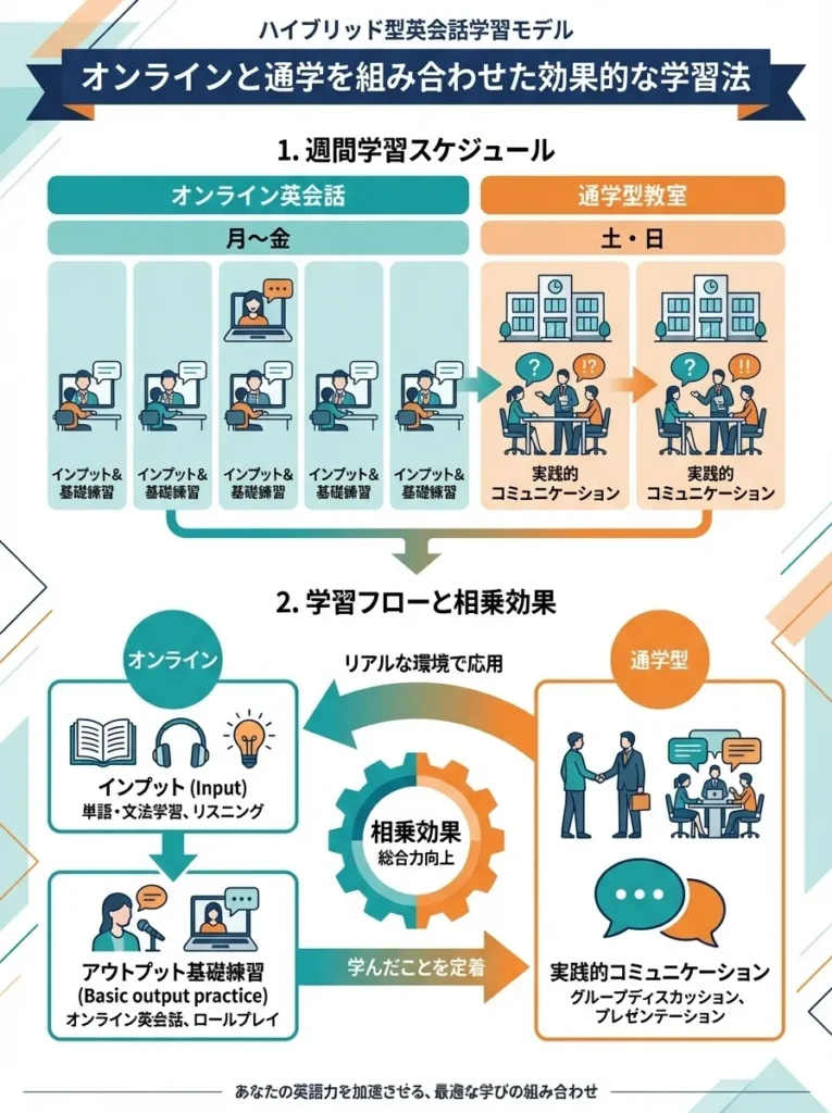 オンラインと通学を組み合わせた効果的な学習法