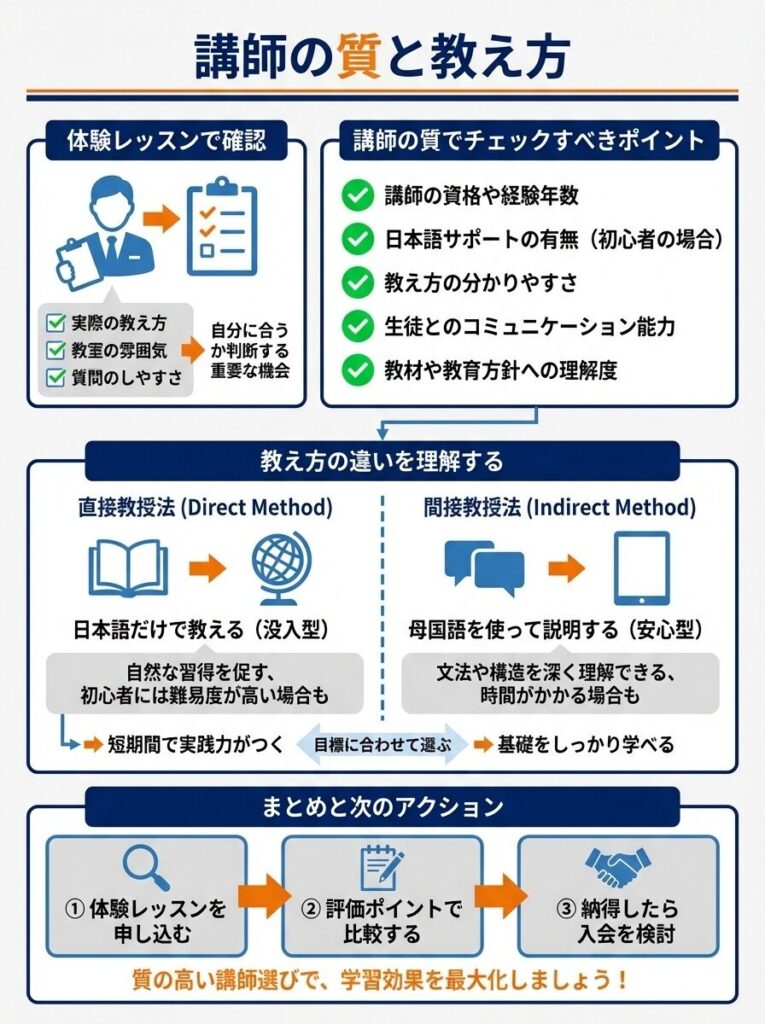 3. 講師の質と教え方