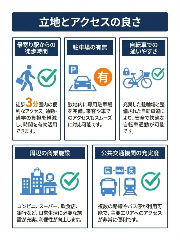 立地とアクセスの良さ