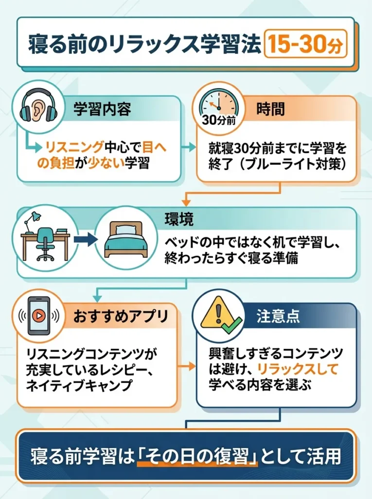 寝る前のリラックス学習法