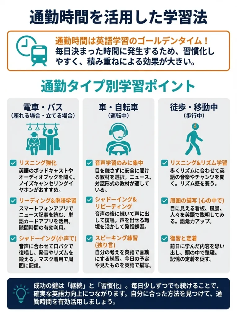 通勤時間を活用した学習法