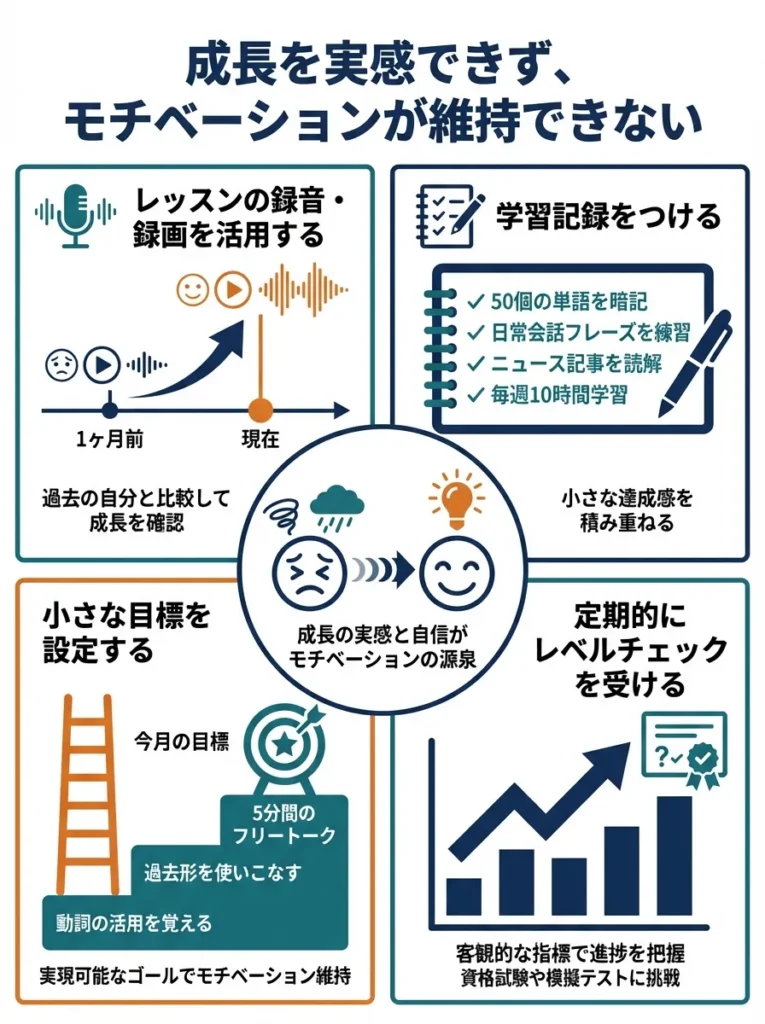 理由1 成長を実感できず、モチベーションが維持できない