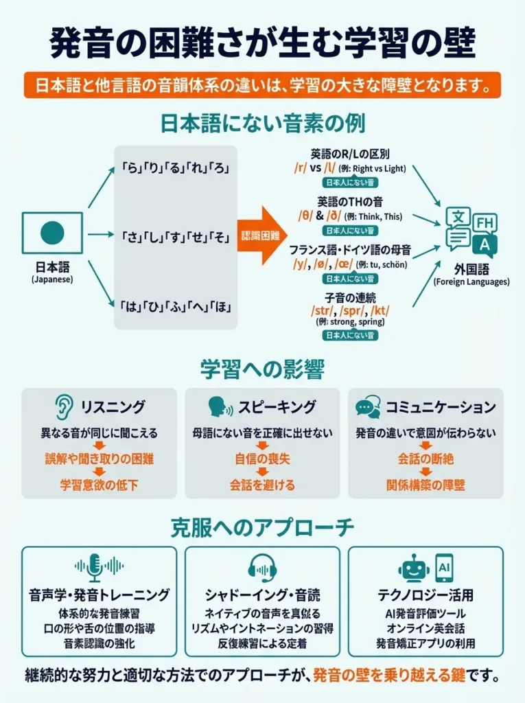 発音の困難さが生む学習の壁