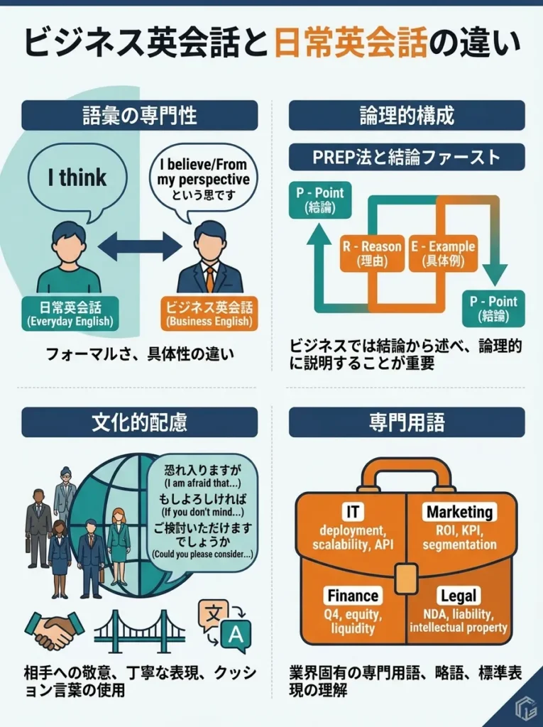 ビジネス英会話と日常英会話の違いとは